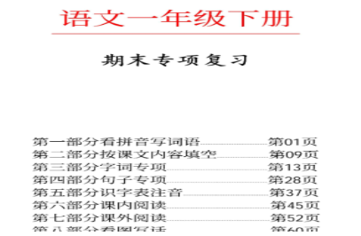 一下语文期末八大专项练习.pdf